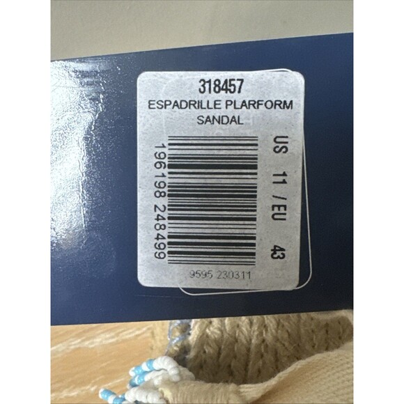 NWT Farm Rio Size 11 Paradise Bead Embellish Espadrille Platform $260 NEW - Picture 5 of 14